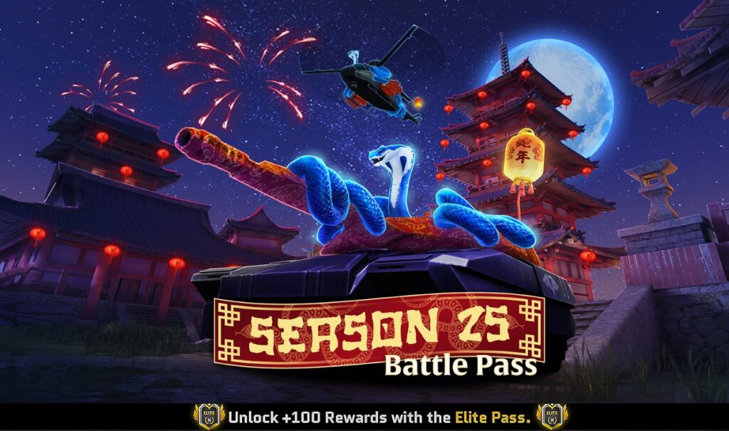 Massive Warfare Battle Pass Season 25 Year of the Snake rewards