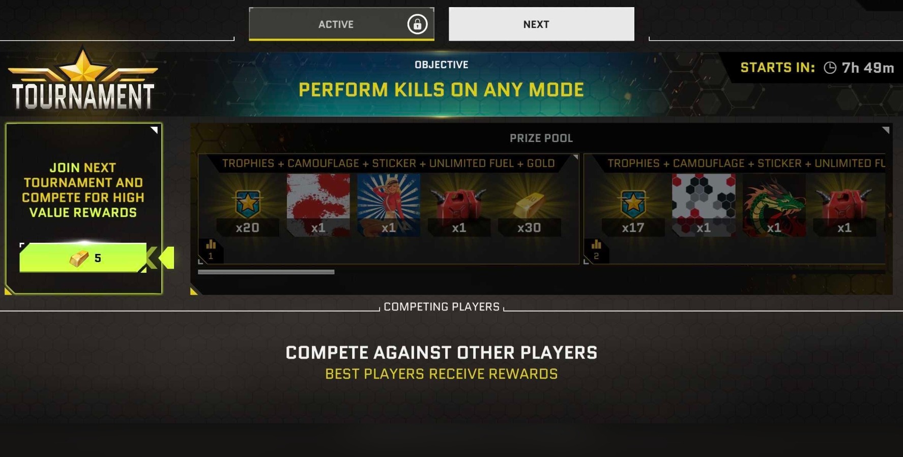 Welcome to the New "Tournament" Mode