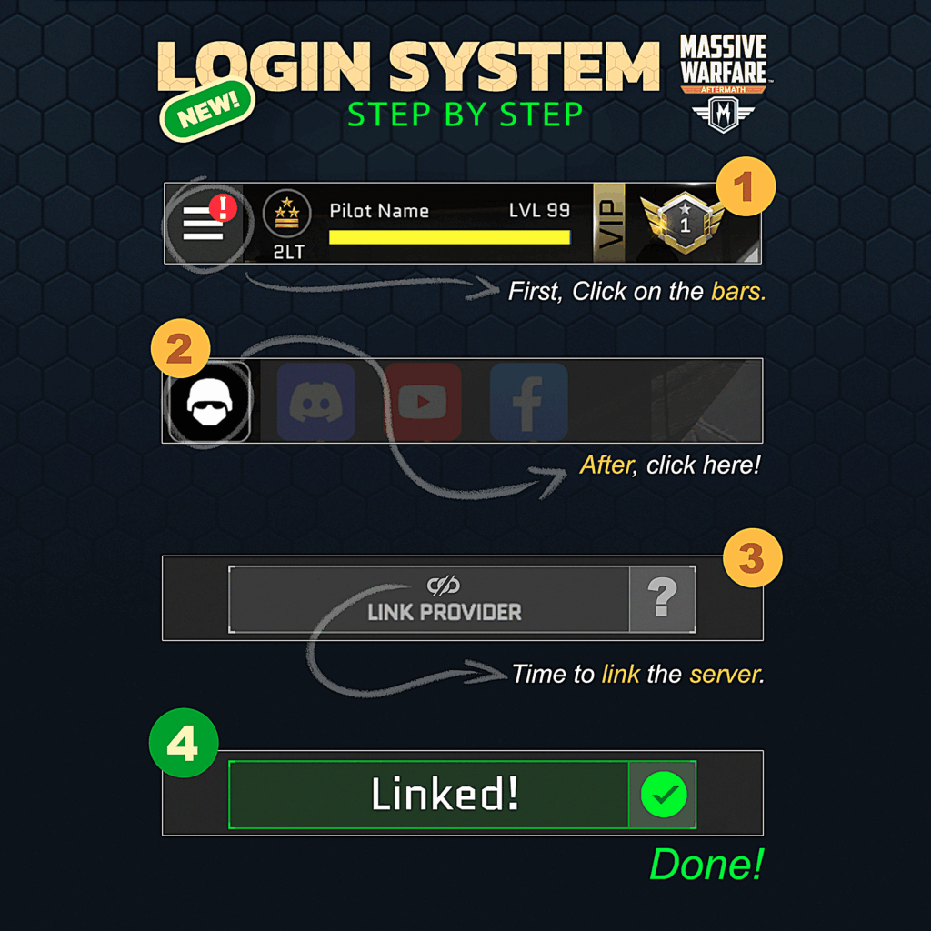 🪖 New Login System in Massive Warfare