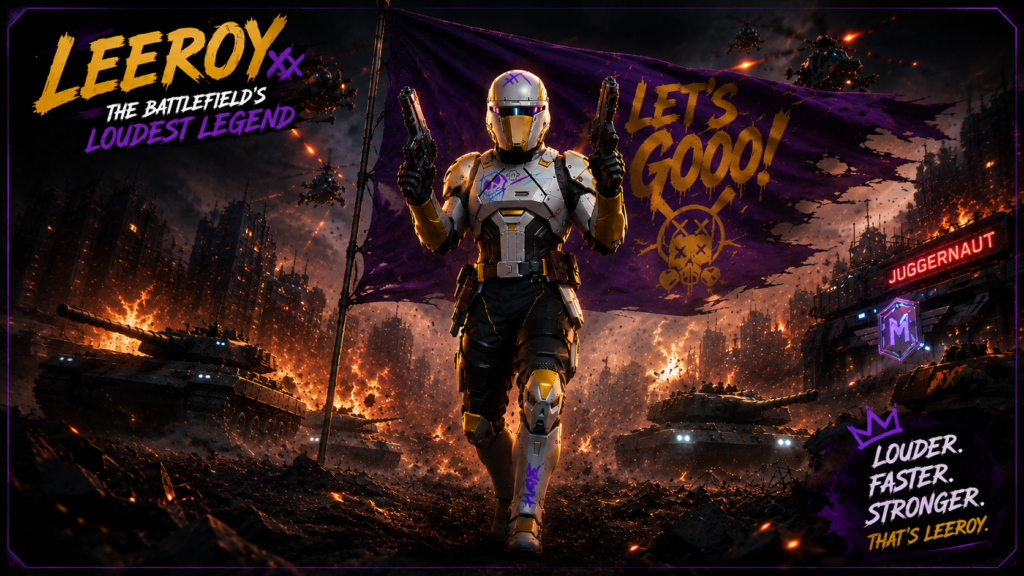 LEEROY ARRIVES: THE BATTLEFIELD’S LOUDEST LEGEND